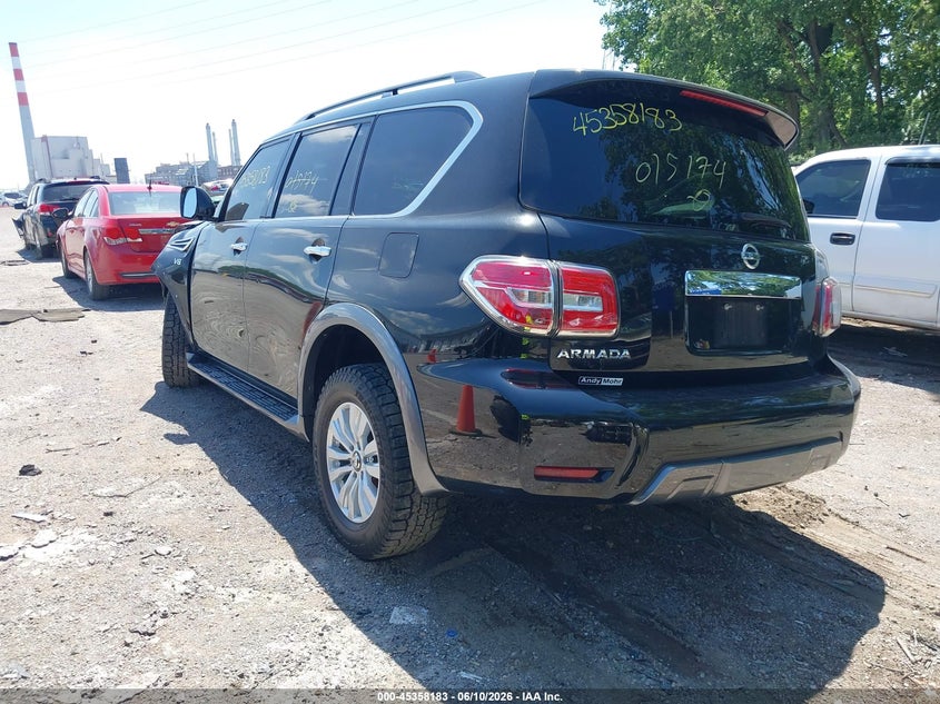2020 Nissan Armada VIN JN8AY2ND1LX015174 IAAI salvage auction — FRONT END, Clear (Indiana), sold $4,000 on 2026-07-22 (photo 3)