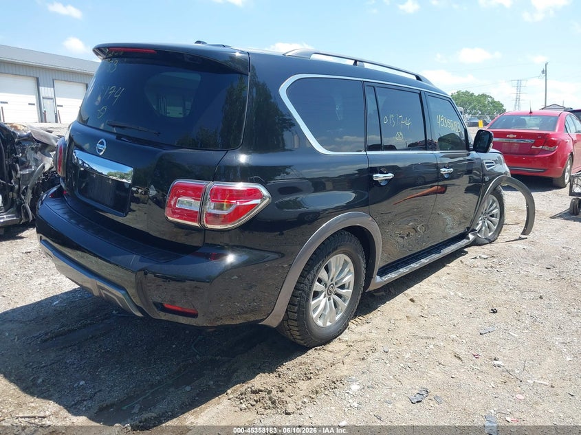 2020 Nissan Armada VIN JN8AY2ND1LX015174 IAAI salvage auction — FRONT END, Clear (Indiana), sold $4,000 on 2026-07-22 (photo 4)