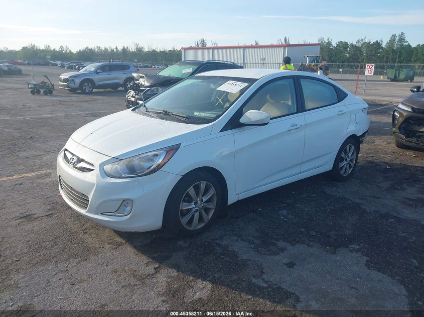 2012 Hyundai Accent VIN KMHCU4AE5CU262396 IAAI salvage auction — REAR END, Rebuildable (Florida), sold $375 on 2026-07-29 (photo 2)