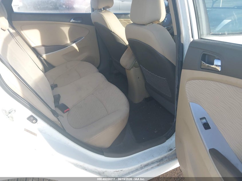 2012 Hyundai Accent VIN KMHCU4AE5CU262396 IAAI salvage auction — REAR END, Rebuildable (Florida), sold $375 on 2026-07-29 (photo 8)