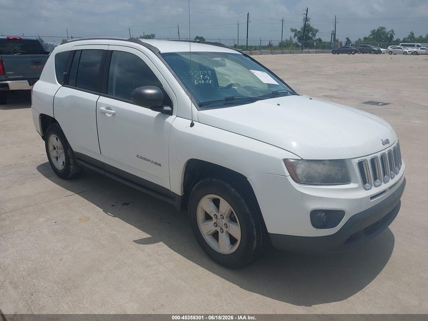 2015 Jeep Compass VIN 1C4NJCBA4FD273342 IAAI salvage auction — REPOSSESSION, Nrc Lienholder Repossession Paperwork (Texas), sold $1,400 on 2026-07-10 (photo 1)