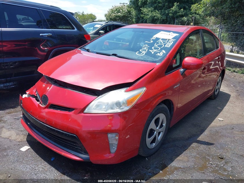 2012 Toyota Prius VIN JTDKN3DU7C1540520 IAAI salvage auction — RIGHT FRONT, Salvage (North Carolina), sold $1,100 on 2026-07-16 (photo 2)
