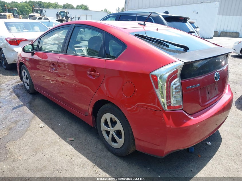 2012 Toyota Prius VIN JTDKN3DU7C1540520 IAAI salvage auction — RIGHT FRONT, Salvage (North Carolina), sold $1,100 on 2026-07-16 (photo 3)