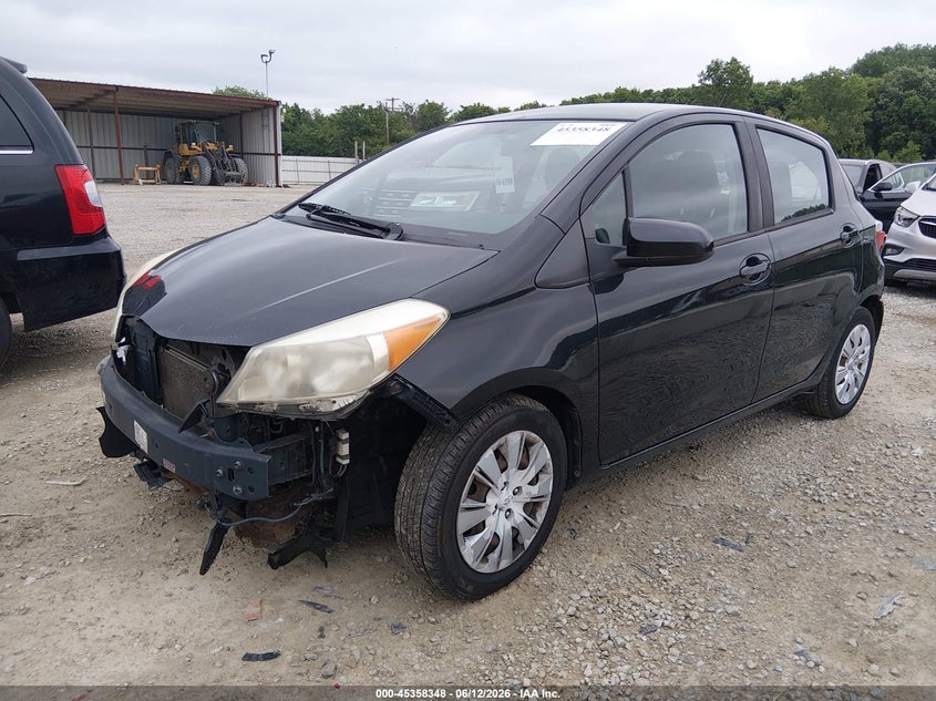 2014 Toyota Yaris VIN VNKKTUD30EA001430 IAAI salvage auction — FRONT & REAR, Salvage (Ohio), sold $875 on 2026-07-29 (photo 2)