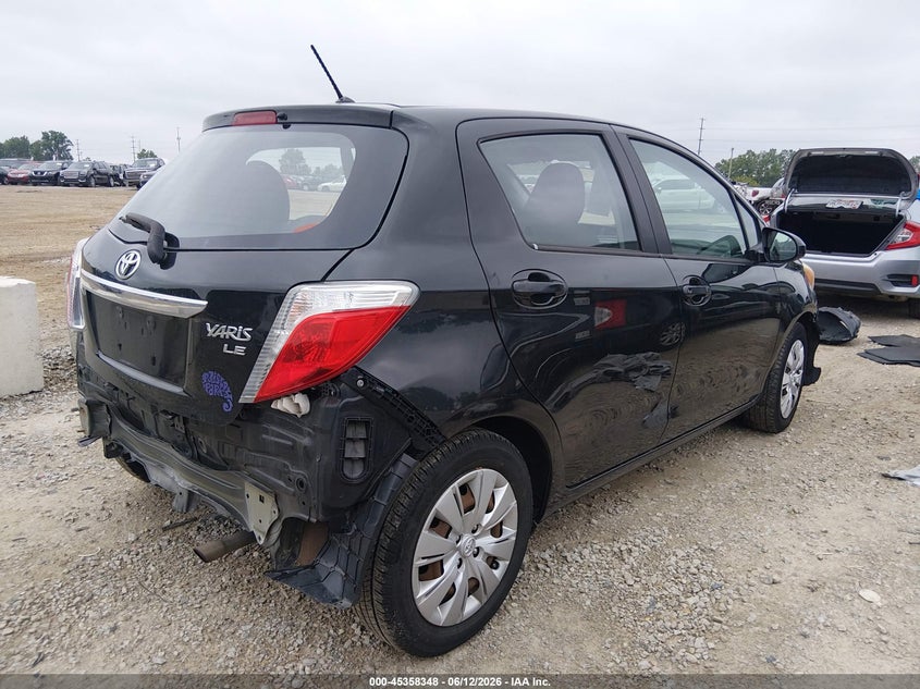 2014 Toyota Yaris VIN VNKKTUD30EA001430 IAAI salvage auction — FRONT & REAR, Salvage (Ohio), sold $875 on 2026-07-29 (photo 4)