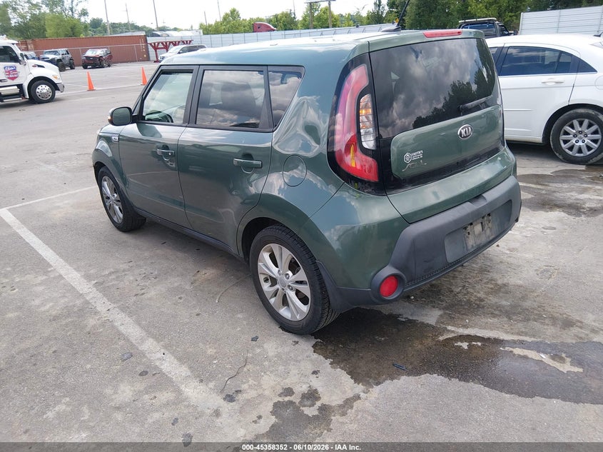 2014 Kia Soul VIN KNDJP3A53E7057285 IAAI salvage auction — FRONT END, Clear (Tennessee), sold $825 on 2026-07-21 (photo 3)