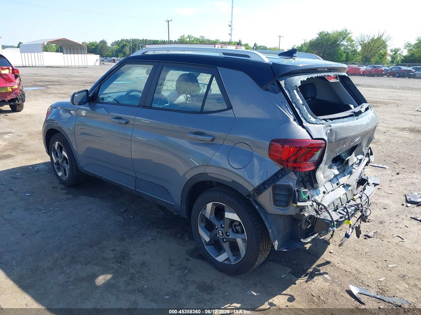 2022 Hyundai Venue VIN KMHRC8A39NU207892 IAAI salvage auction — REAR END, Salvage Title, sold $2,650 on 2026-07-28 (photo 3)