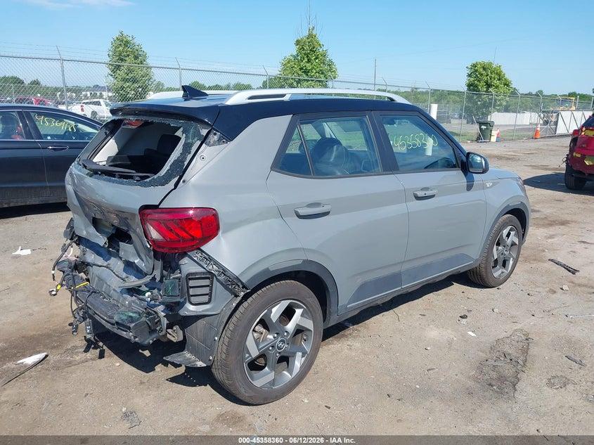 2022 Hyundai Venue VIN KMHRC8A39NU207892 IAAI salvage auction — REAR END, Salvage Title, sold $2,650 on 2026-07-28 (photo 4)
