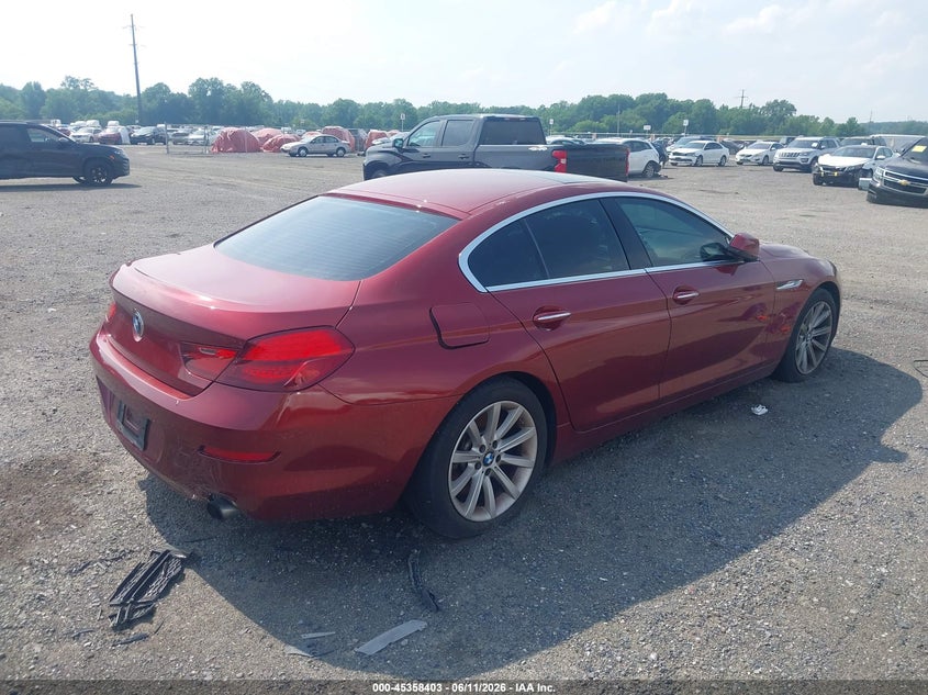 2014 BMW 6er VIN WBA6B8C56EDZ72578 IAAI salvage auction — VANDALISM, Salvage - Greater Than 75% (Maryland), sold $25 on 2026-08-14 (photo 4)