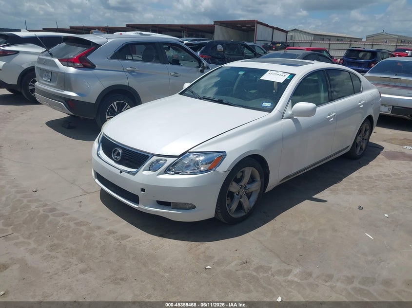 2007 Lexus Gs 350 VIN JTHBE96S070019678 IAAI salvage auction — FRONT & REAR, Salvage (Texas), sold $950 on 2026-07-14 (photo 2)