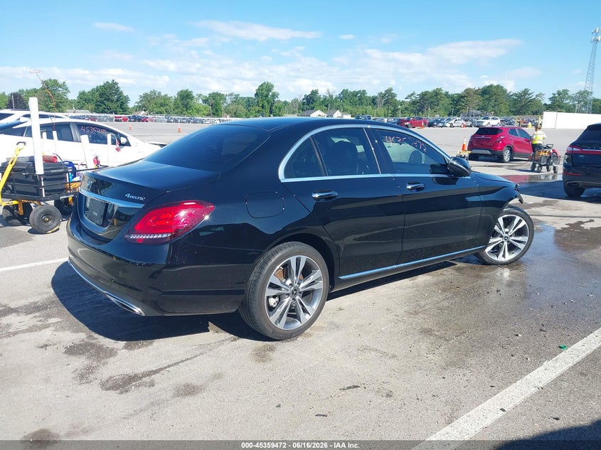 2021 Mercedes-benz C-klasse VIN W1KWF8EB3MR652569 IAAI salvage auction — FRONT END, Salvage (Indiana), sold $3,700 on 2026-07-31 (photo 4)
