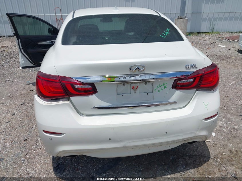 2016 Infiniti Q70 VIN JN1BY1PP2GM630067 IAAI salvage auction — REAR END, Original (Texas), sold $4,600 on 2026-07-30 (photo 6)