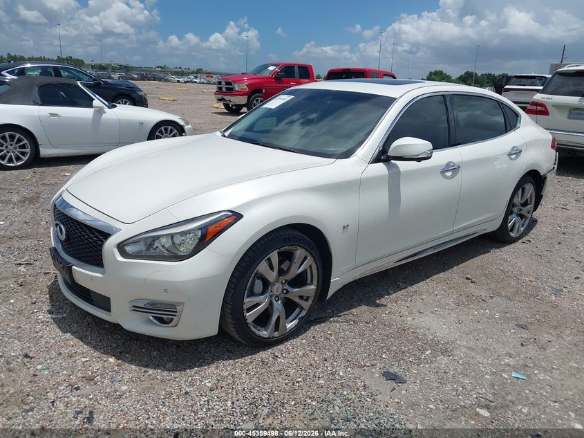 2016 Infiniti Q70 VIN JN1BY1PP2GM630067 IAAI salvage auction — REAR END, Original (Texas), sold $4,600 on 2026-07-30 (photo 2)
