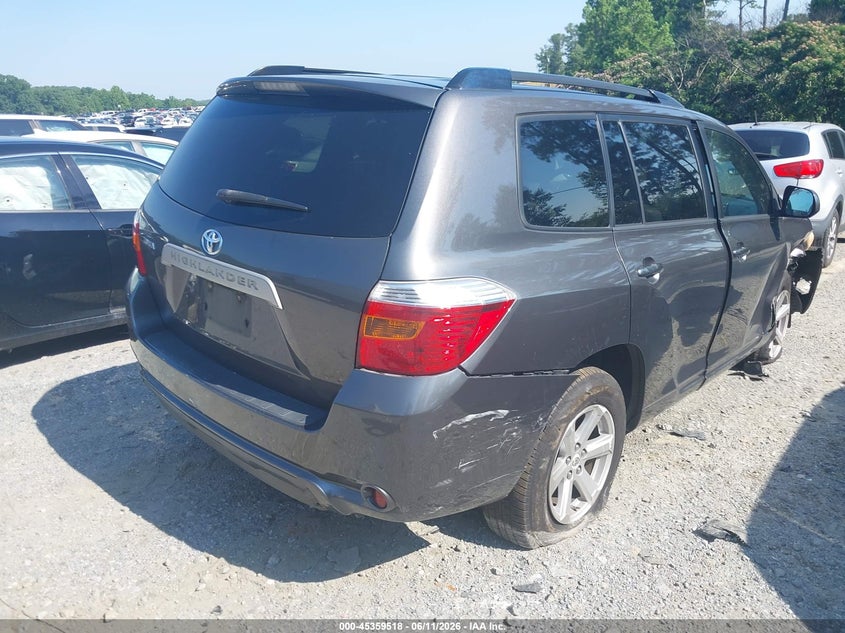 2009 Toyota Highlander VIN JTEDA41A392005557 IAAI salvage auction — ALL OVER, Salvage (Georgia), sold $1,100 on 2026-07-28 (photo 4)