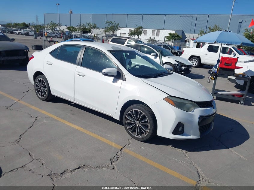 2015 Toyota Corolla VIN 5YFBURHE4FP267500 IAAI salvage auction — LEFT SIDE, Clear - Dealer Only (California), sold $4,100 on 2026-07-06 (photo 1)