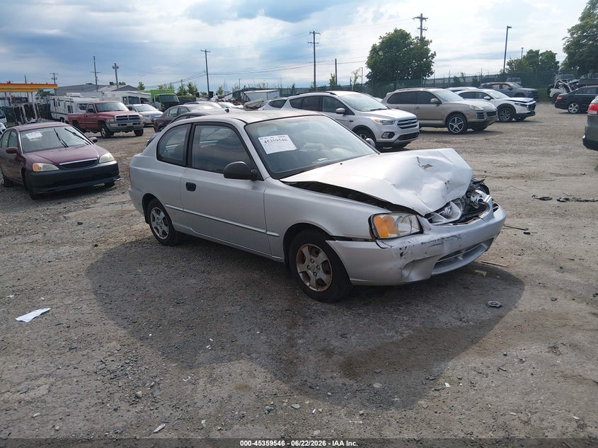2002 Hyundai Accent VIN KMHCG35C32U190199 IAAI salvage auction — FRONT END, Salvage (Pennsylvania), sold $200 on 2026-07-17 (photo 1)
