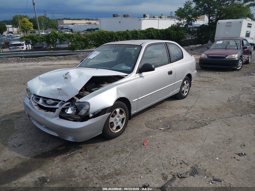 2002 Hyundai Accent VIN KMHCG35C32U190199 IAAI salvage auction — FRONT END, Salvage (Pennsylvania), sold $200 on 2026-07-17 (photo 2)