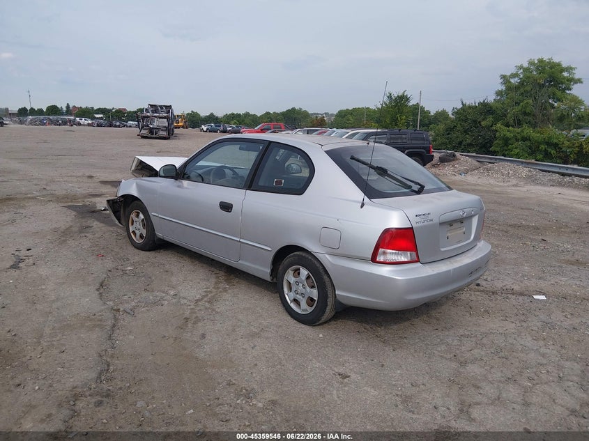2002 Hyundai Accent VIN KMHCG35C32U190199 IAAI salvage auction — FRONT END, Salvage (Pennsylvania), sold $200 on 2026-07-17 (photo 3)