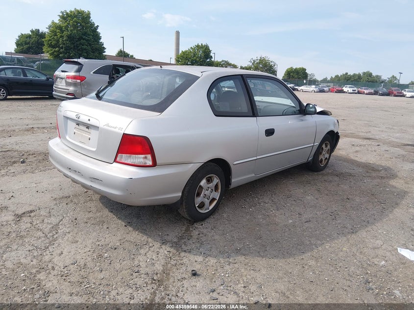 2002 Hyundai Accent VIN KMHCG35C32U190199 IAAI salvage auction — FRONT END, Salvage (Pennsylvania), sold $200 on 2026-07-17 (photo 4)