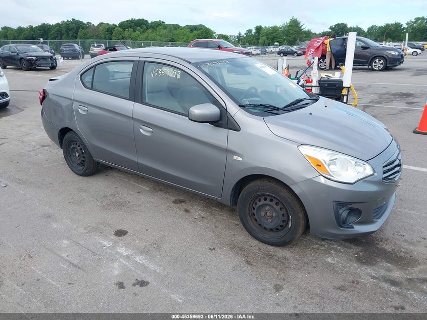 2017 Mitsubishi Mirage VIN ML32F3FJXHH001794 IAAI salvage auction — REAR END, Clear (Indiana), sold $750 on 2026-07-17 (photo 1)