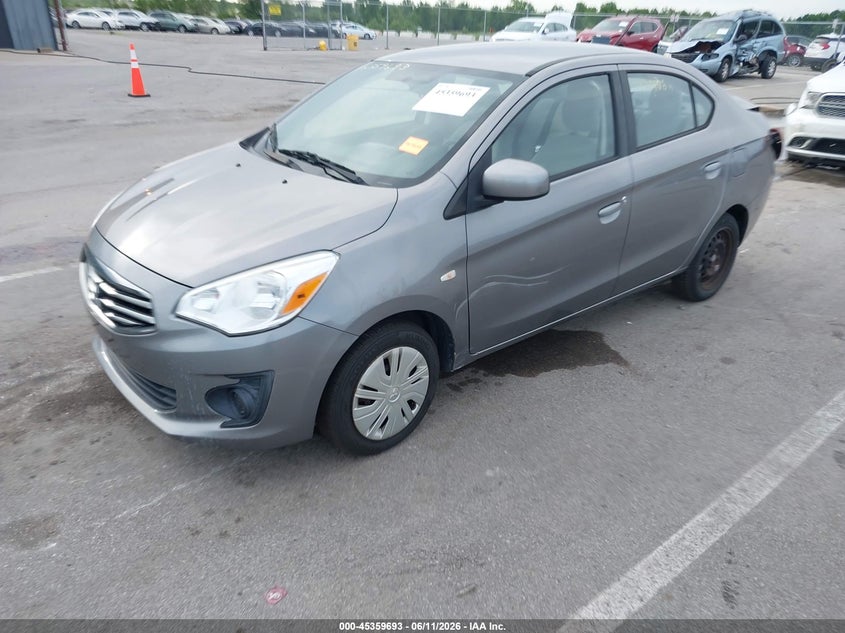 2017 Mitsubishi Mirage VIN ML32F3FJXHH001794 IAAI salvage auction — REAR END, Clear (Indiana), sold $750 on 2026-07-17 (photo 2)