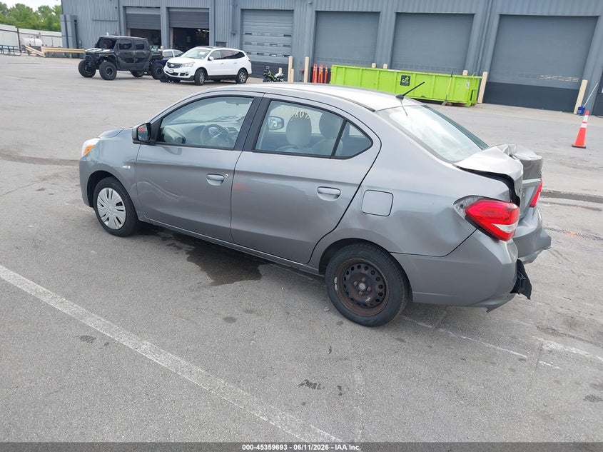 2017 Mitsubishi Mirage VIN ML32F3FJXHH001794 IAAI salvage auction — REAR END, Clear (Indiana), sold $750 on 2026-07-17 (photo 3)