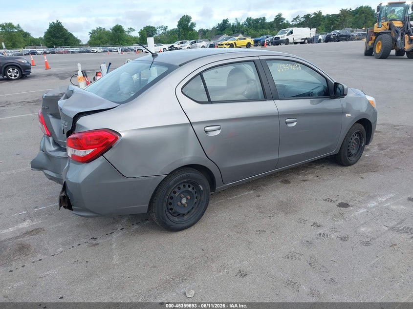 2017 Mitsubishi Mirage VIN ML32F3FJXHH001794 IAAI salvage auction — REAR END, Clear (Indiana), sold $750 on 2026-07-17 (photo 4)