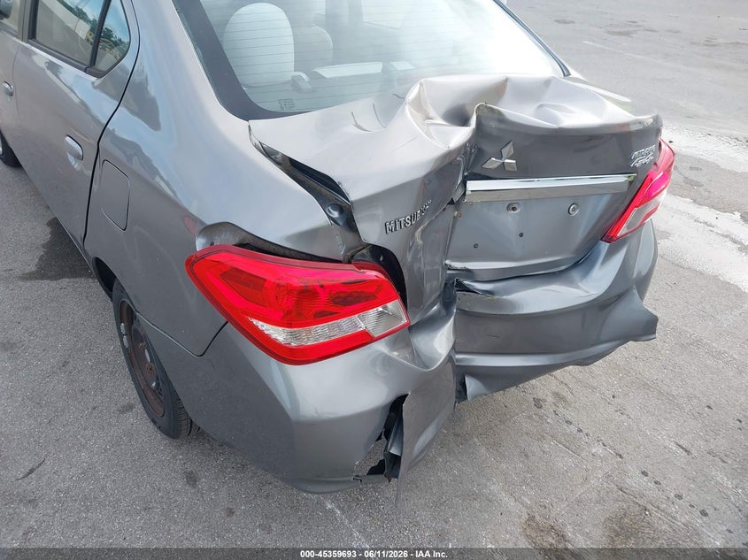 2017 Mitsubishi Mirage VIN ML32F3FJXHH001794 IAAI salvage auction — REAR END, Clear (Indiana), sold $750 on 2026-07-17 (photo 6)