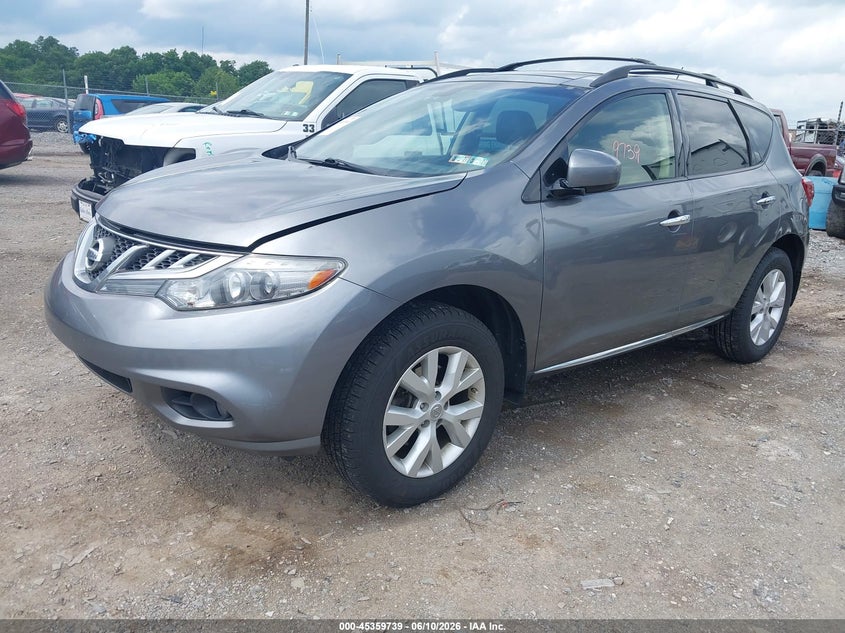 2013 Nissan Murano VIN JN8AZ1MW1DW305626 IAAI salvage auction — NORMAL WEAR, Clear (Pennsylvania), sold $450 on 2026-07-08 (photo 2)