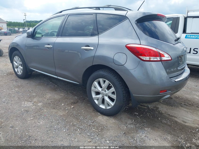 2013 Nissan Murano VIN JN8AZ1MW1DW305626 IAAI salvage auction — NORMAL WEAR, Clear (Pennsylvania), sold $450 on 2026-07-08 (photo 3)