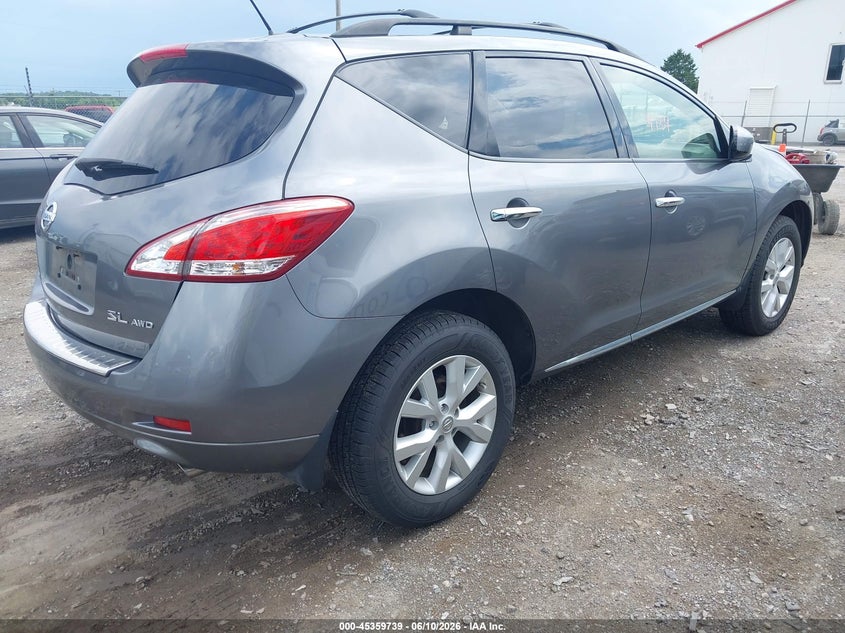 2013 Nissan Murano VIN JN8AZ1MW1DW305626 IAAI salvage auction — NORMAL WEAR, Clear (Pennsylvania), sold $450 on 2026-07-08 (photo 4)