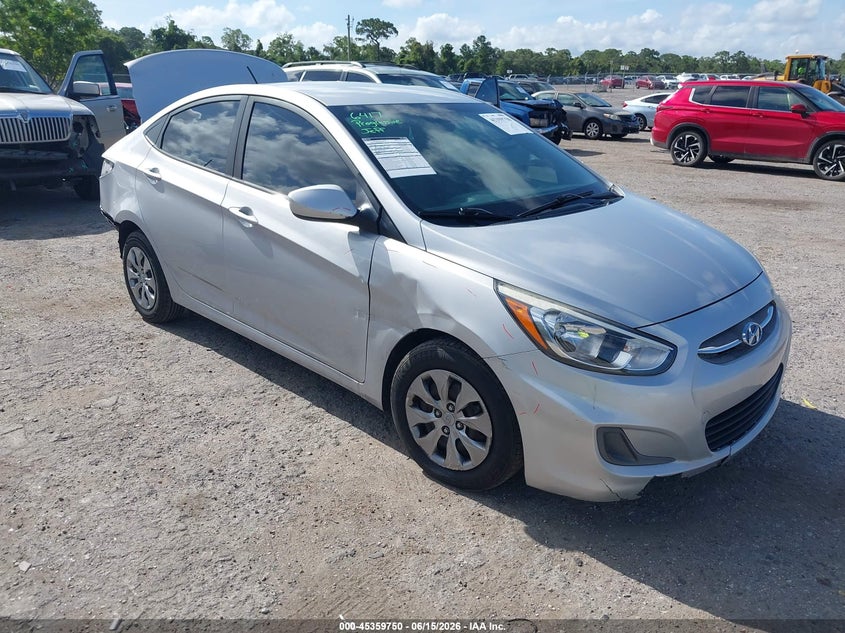 2017 Hyundai Accent VIN KMHCT4AE4HU320623 IAAI salvage auction — FRONT & REAR, Rebuildable (Florida), sold $1,050 on 2026-07-22 (photo 1)