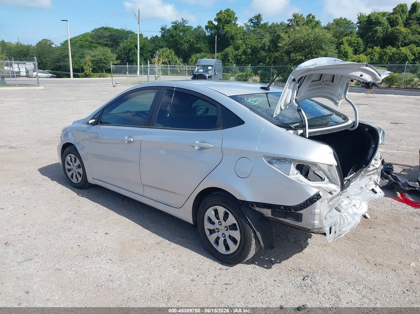 2017 Hyundai Accent VIN KMHCT4AE4HU320623 IAAI salvage auction — FRONT & REAR, Rebuildable (Florida), sold $1,050 on 2026-07-22 (photo 3)