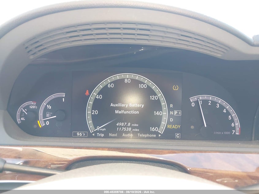 2010 Mercedes-benz S class VIN WDDNG9FB7AA299017 IAAI salvage auction — UNKNOWN, Clear (California), sold $25 on 2026-07-30 (photo 7)