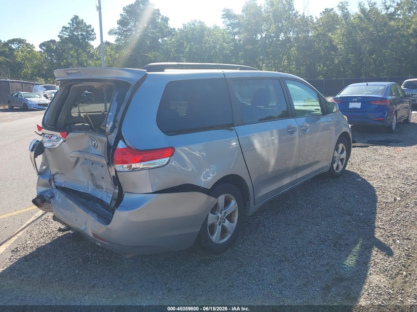 2011 Toyota Sienna VIN 5TDKK3DC7BS024000 IAAI salvage auction — REAR END, Salvage (South Carolina), sold $1,225 on 2026-07-15 (photo 4)