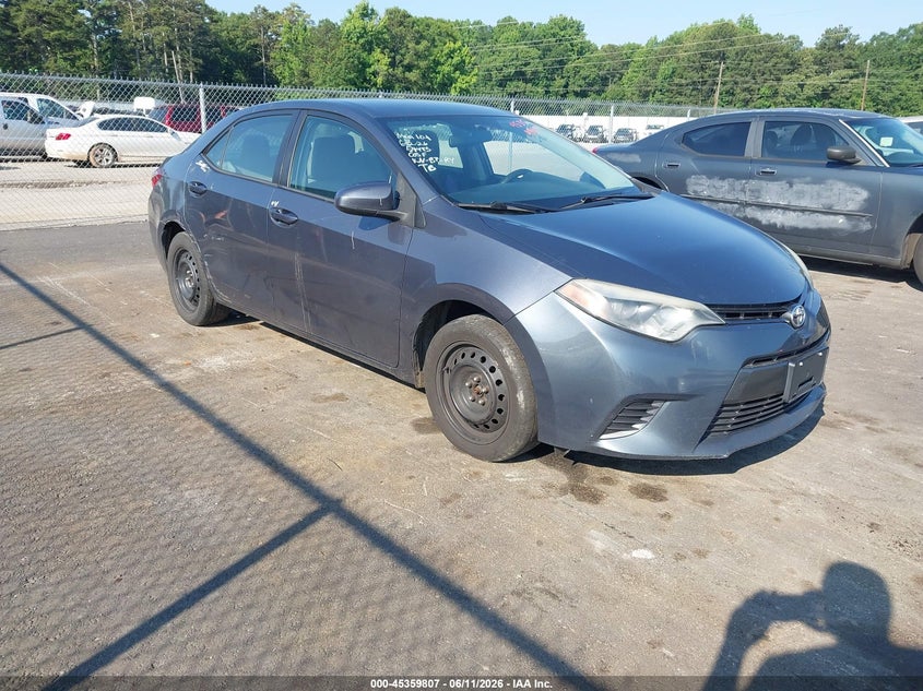 2016 Toyota Corolla VIN 5YFBURHE6GP434540 IAAI salvage auction — NORMAL WEAR, Repossession Paperwork (Georgia), sold $1,600 on 2026-07-22 (photo 1)