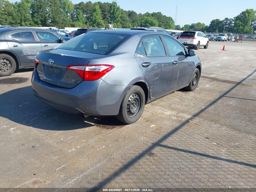 2016 Toyota Corolla VIN 5YFBURHE6GP434540 IAAI salvage auction — NORMAL WEAR, Repossession Paperwork (Georgia), sold $1,600 on 2026-07-22 (photo 4)
