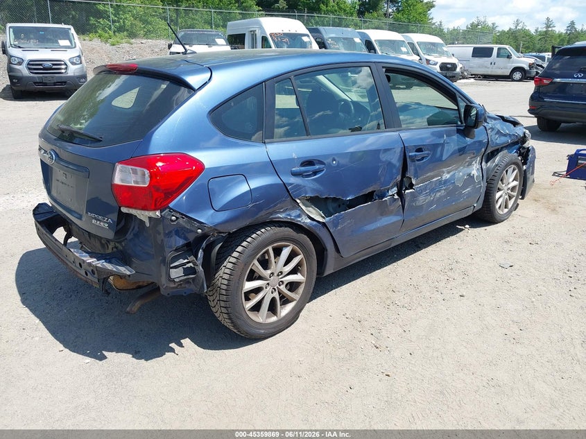 2013 Subaru Impreza VIN JF1GPAC6XDH814105 IAAI salvage auction — SIDE, Salvage (Massachusetts), sold $550 on 2026-07-17 (photo 4)
