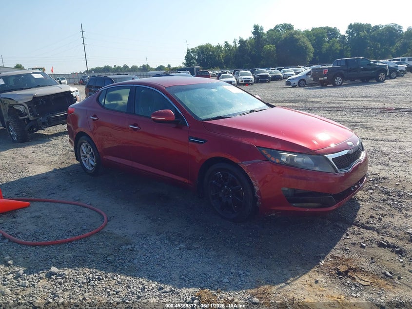 2013 Kia Optima VIN 5XXGM4A73DG252741 IAAI salvage auction — LEFT FRONT, Salvage (Georgia), sold $500 on 2026-07-30 (photo 1)