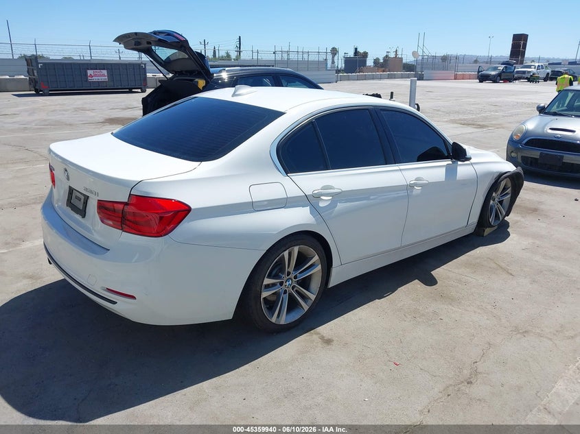 2018 BMW 3er VIN WBA8D9C56JEM31513 IAAI salvage auction — RIGHT FRONT, Salvage (California), sold $4,100 on 2026-07-24 (photo 4)