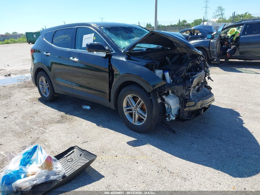 2018 Hyundai Santa fe VIN 5XYZT3LB3JG531685 IAAI salvage auction — FRONT END, Junk Bill Of Sale Mv2459 (Wisconsin), sold $575 on 2026-07-14 (photo 1)
