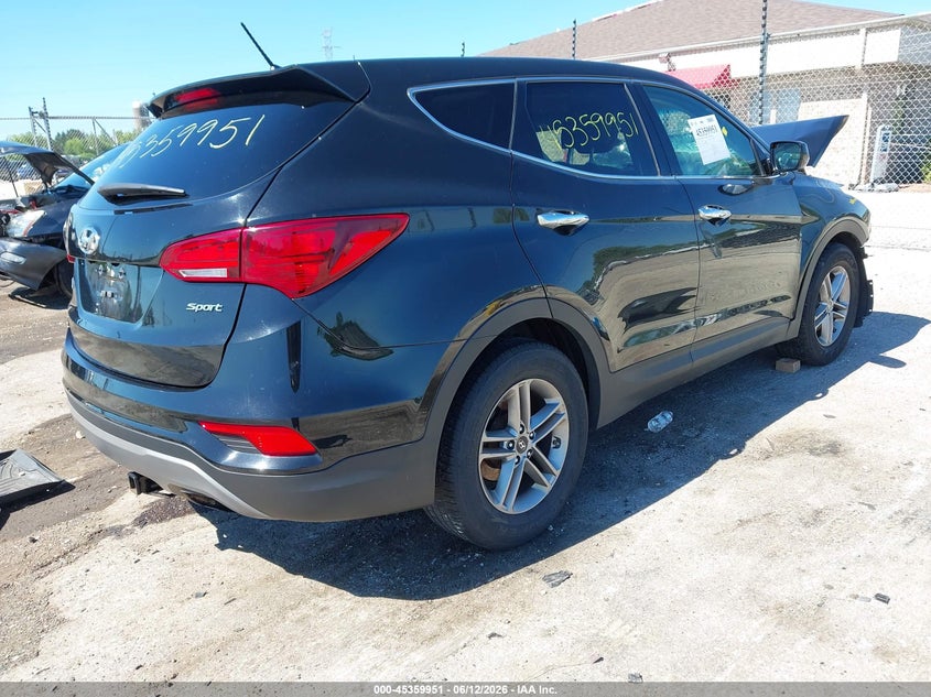 2018 Hyundai Santa fe VIN 5XYZT3LB3JG531685 IAAI salvage auction — FRONT END, Junk Bill Of Sale Mv2459 (Wisconsin), sold $575 on 2026-07-14 (photo 4)