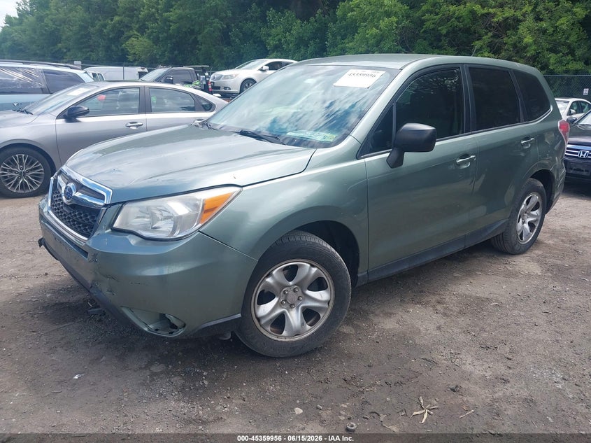 2014 Subaru Forester VIN JF2SJAAC4EH408855 IAAI salvage auction — FRONT & REAR, Salvage - Greater Than 75% (Maryland), sold $450 on 2026-07-14 (photo 2)