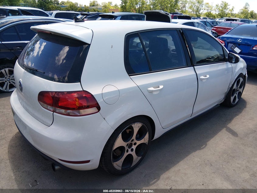 2010 Volkswagen Gti VIN WVWHD7AJ3AW094459 IAAI salvage auction — RIGHT FRONT, Salvage (Ohio), sold $1,350 on 2026-07-14 (photo 4)