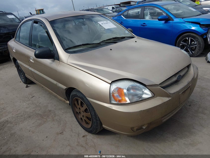 2005 Kia Rio VIN KNADC125556373978 IAAI salvage auction — REAR END, Salvage (Texas), sold $100 on 2026-07-14 (photo 1)