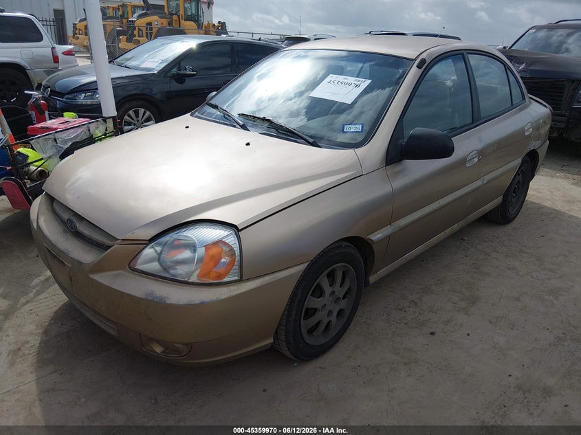 2005 Kia Rio VIN KNADC125556373978 IAAI salvage auction — REAR END, Salvage (Texas), sold $100 on 2026-07-14 (photo 2)
