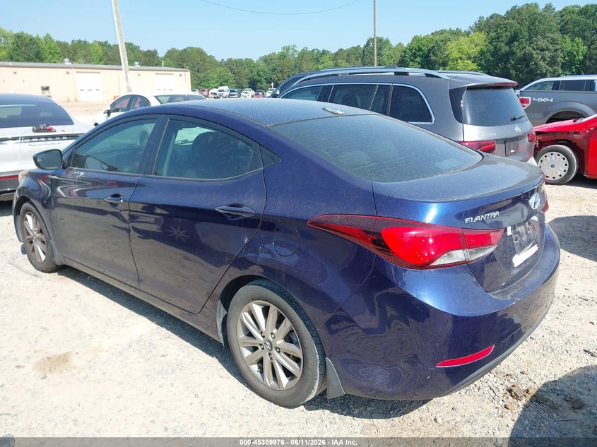 2014 Hyundai Elantra VIN 5NPDH4AE1EH535859 IAAI salvage auction — THEFT, Salvage (North Carolina), sold $775 on 2026-07-05 (photo 3)