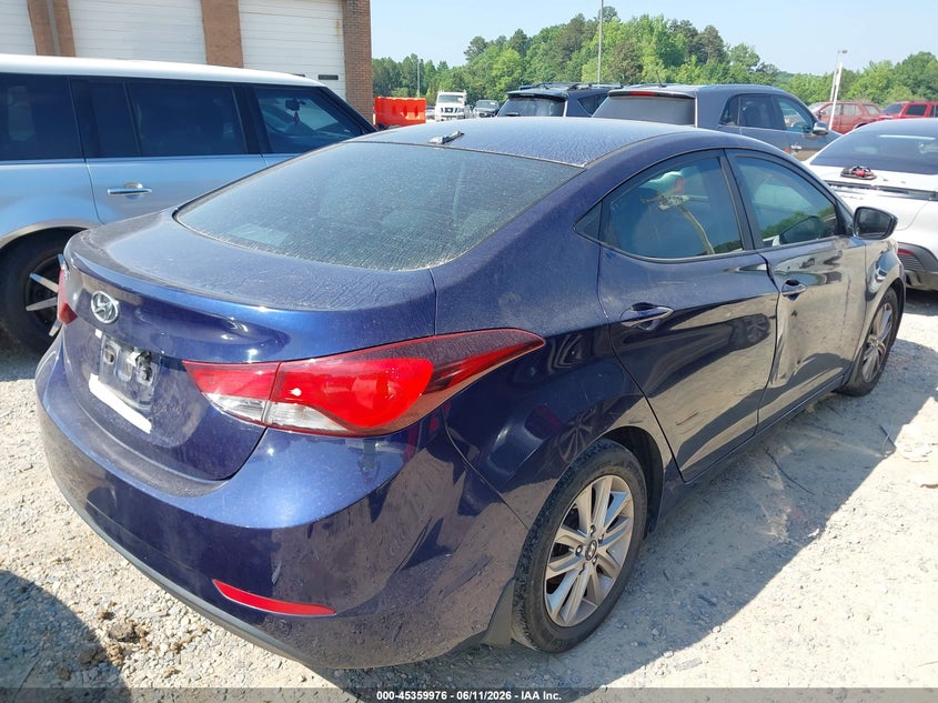 2014 Hyundai Elantra VIN 5NPDH4AE1EH535859 IAAI salvage auction — THEFT, Salvage (North Carolina), sold $775 on 2026-07-05 (photo 4)