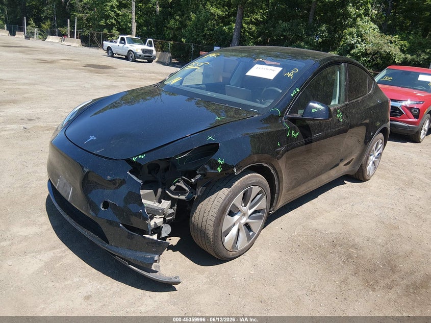 2021 Tesla Model y VIN 5YJYGDEE5MF064634 IAAI salvage auction — LEFT FRONT, Salvage - Greater Than 75% (Maryland), sold $6,100 on 2026-07-08 (photo 2)