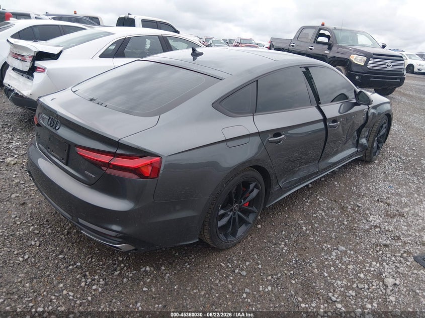2024 Audi A5 VIN WAUDACF59RA108379 IAAI salvage auction — SIDE, Clear (Tennessee), sold $17,650 on 2026-08-27 (photo 4)